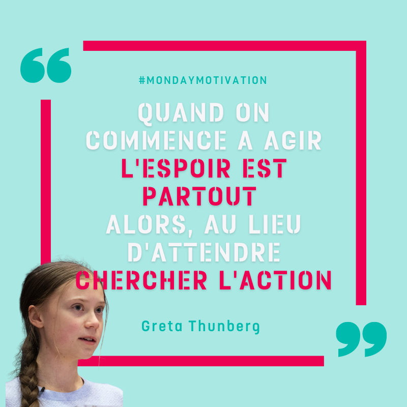 "Quand on commence à agir, l’espoir est partout. Alors, au lieu d’attendre l’espoir, cherchez l’action"
— Greta Thumberg

Toutes les actions comptent, donner ou acheter un objet sur Trëmma c'est agir pour plus d'espoir !  ➡️loom.ly/rvUOGKM

#citation #don #action #emmaus
