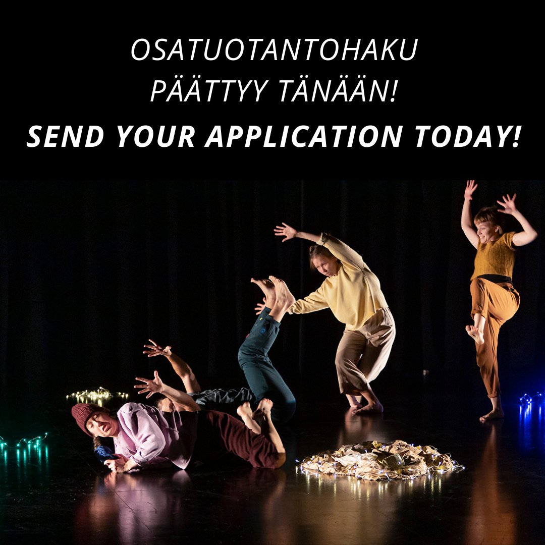 Muista lähettää hakemus tänään! 
Remember to send your application today! 
Lisätietoa: itak.fi/osatuotantotuk…
More info: itak.fi/co-production-…