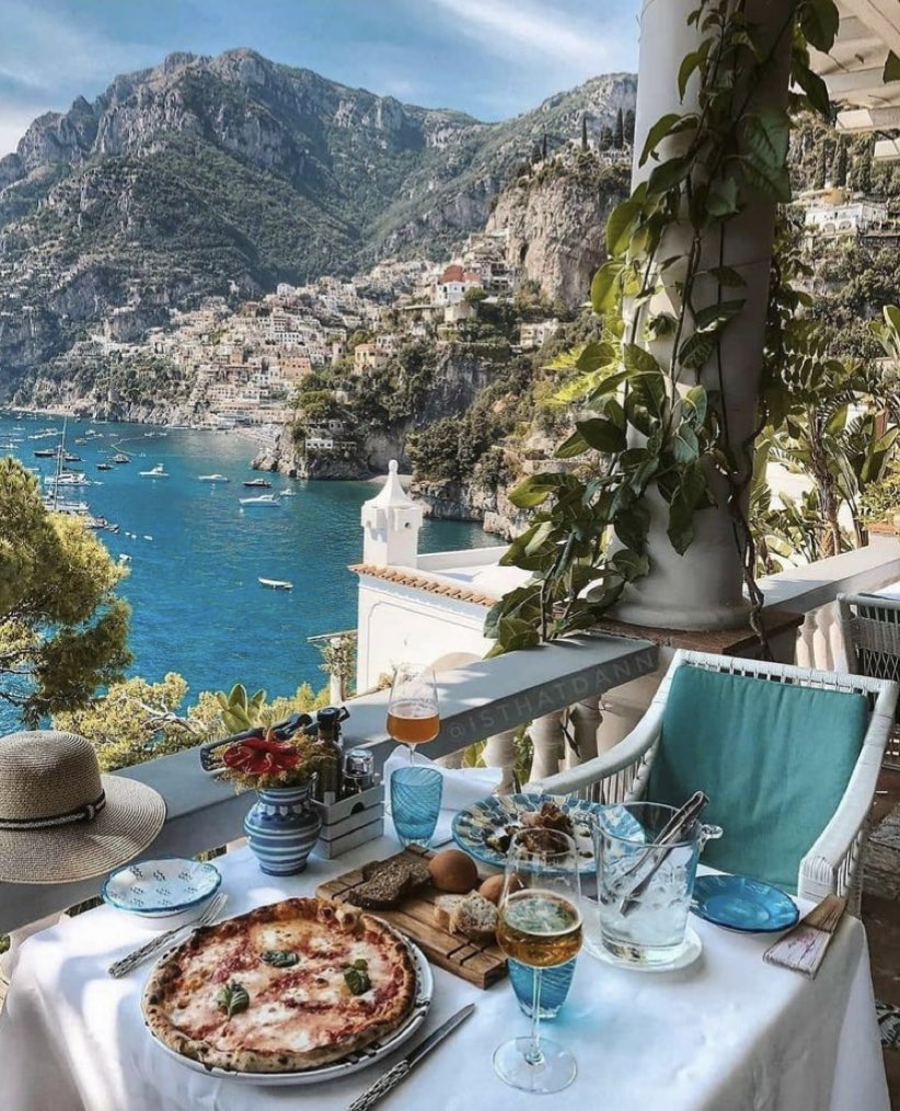 Dinner in Positano, Italy
