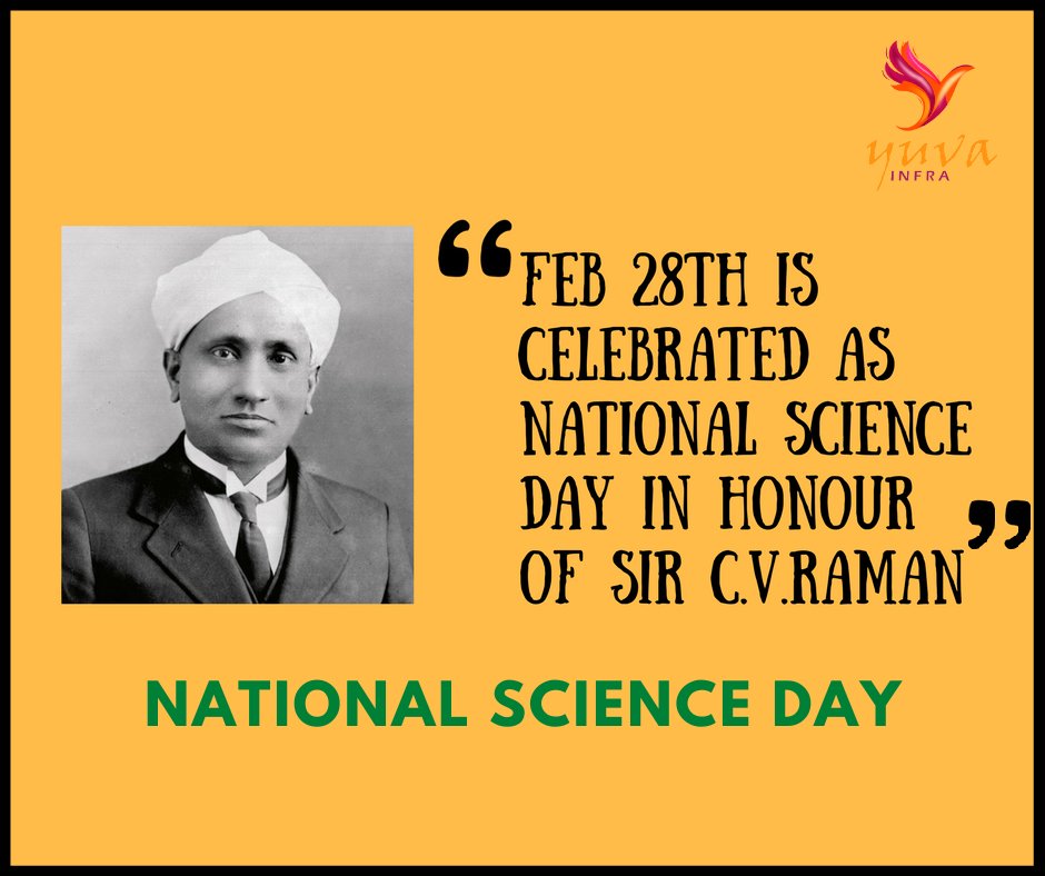 yuvainfra's tweet photo. Everything is theoretically impossible, until it is done. Happy National Science Day!
#YuvaInfra #NationalScienceDay2022 https://t.co/8Qc4QY1xhi