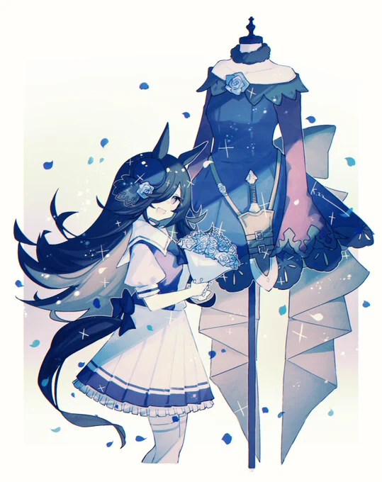 #今月描いた絵を晒そう 
今月はウマ娘と寒色の月でした❄️ 