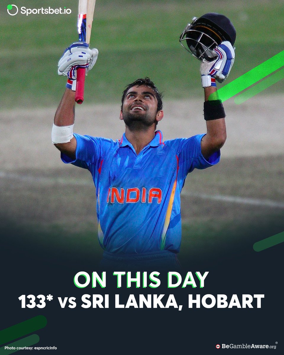 Sportsbetio_IN's tweet photo. Is this Virat Kohli's greatest inning while chasing? 👀😮
#INDvSL #ViratKohli #KingKohli #ODI #CBSeries #Hobart #Kohli #Australia #CricketTwitter https://t.co/ueA2SZPNil