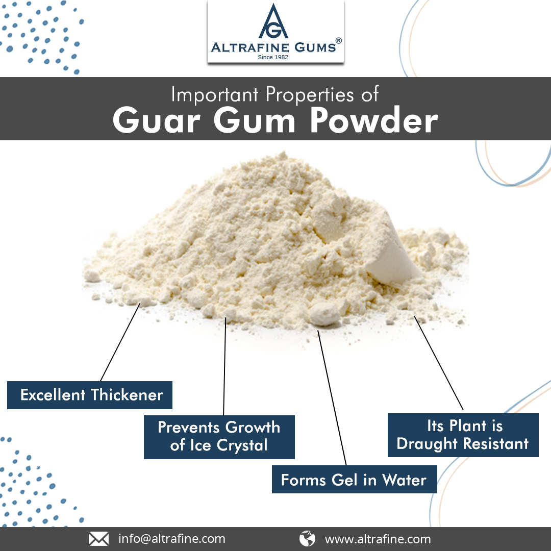 altrafinegums's tweet photo. Know about the important properties of Guar Gum like it’s an excellent thickener, prevents the growth of ice crystal, its plant is draught resistant, & forms a gel in water.
For more details, visit us at https://t.co/zYHXCWa1Ww
#AltrafineGums #GuarGumPowder #GuarGum https://t.co/YszkcZvkWM