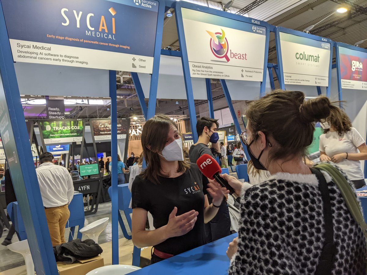 Barcelona Empreses (@bcn_empreses) on Twitter photo 🎙L'emissora <a href="/radio4_rne/">radio4_rne</a> entrevista @SycaiT en el @4YFN!
Aquesta #startup, assessorada per <a href="/barcelonactiva/">Barcelona Activa</a> i participant del programa de #preincubació, desenvolupa un assistent mèdic per a la detecció precoç del càncer de pàncrees. 🧪💻
Informa't aquí👇
es.sycaimedical.com 🎙L'emissora <a href="/radio4_rne/">radio4_rne</a> entrevista @SycaiT en el @4YFN!
Aquesta #startup, assessorada per <a href="/barcelonactiva/">Barcelona Activa</a> i participant del programa de #preincubació, desenvolupa un assistent mèdic per a la detecció precoç del càncer de pàncrees. 🧪💻
Informa't aquí👇
es.sycaimedical.com