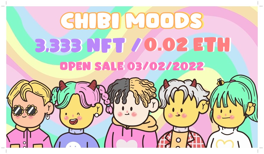 chibimoods's tweet photo. 🎈Our public sale 03.02.2022 / 0.02 ETH
🧨But if you want some free NFT we have giveaway in pin post 

#NFT   #NFTs   #NFTCommunity  #nftcollectors #NFTsales https://t.co/ZxUTD01X7U