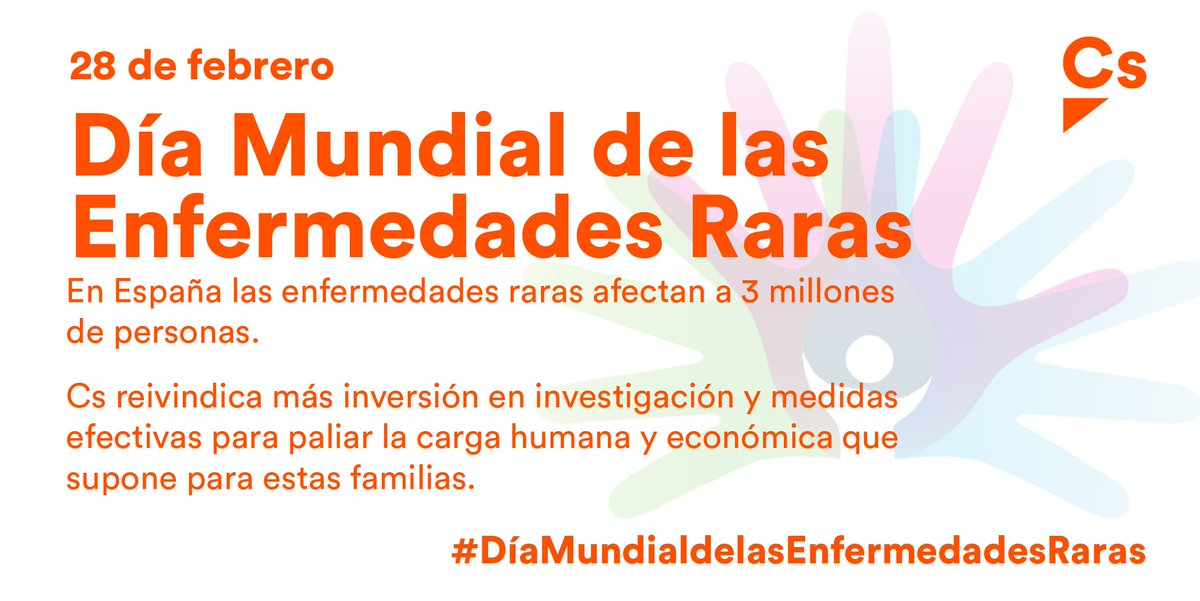 Valladolid_Cs's tweet photo. Hoy, en el #DíaMundialdelasEnfermedadesRaras.
👤👥 Más de 3 millones de personas padecen una enfermedad rara, #NoInvisible en España.
🩺🔬Hay que seguir trabajando, día a día, para mejorar su calidad de vida, por eso es necesario:
➕️Investigación
➕️Visibilidad https://t.co/Udg7k2NBiw