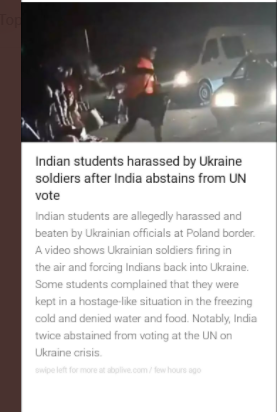 im_deven96's tweet photo. #indianstudentsinukraine 
#UkraineRussiaWar 
#indianstudentsinukraine 
#Russia 
#indianstudentsinukraine 
It is failure of our government or brutality of Ukraine soldiers. It is not acceptable at all . https://t.co/N4whB8u8Et