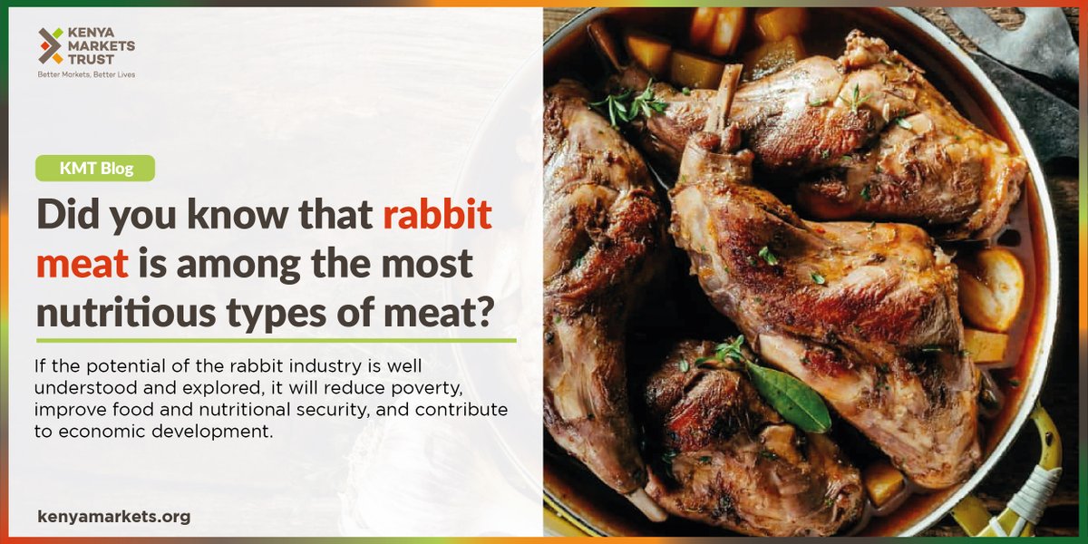 Did you know that rabbit meat is among the most nutritious types of meat?

It's delicious and offers good nutritional properties compared to other animal source proteins. One of our blogs covers in detail the benefits of rabbit meat.

kenyamarkets.org/rabbit-meat-th…

#meat #livestock