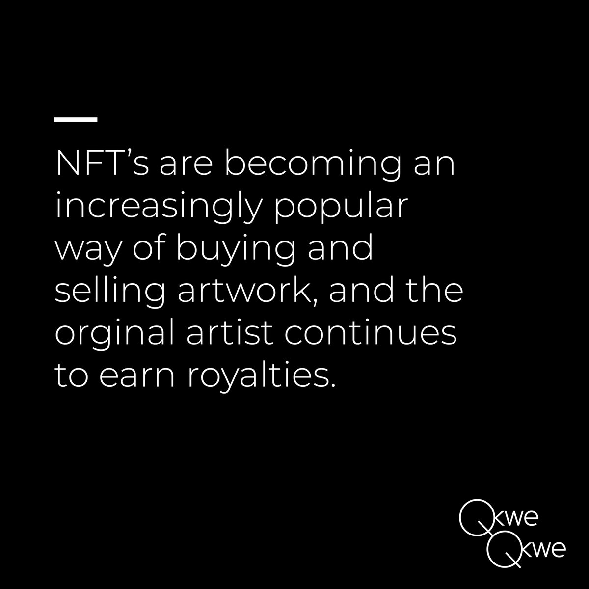 NFT? A unique personal digital asset, kept on the blockchain. QkweQkwe.io ensures artists continue earning from every re-sale of their art and earn from our DAO.
#yourtimeisnow to #supportafricanartists #qkweqkwe #nftart #nft #nftartist #nftmarketplace #africanart