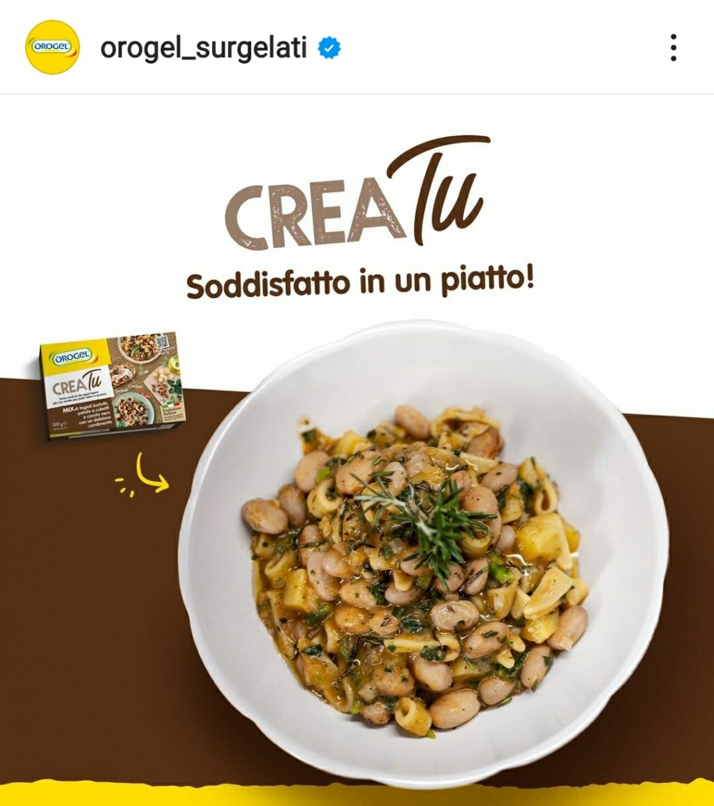InsideMarketing's tweet photo. 🍽 #Orogel ha realizzato la linea di prodotti "#CreaTu", un mix di #condimenti da aggiungere ad antipasti, primi o secondi per ottenere piatti gustosi, velocemente.
📱 La #campagnadigital vede coinvolti i #socialmedia e altri canali digitali.
https://t.co/BdLNW4zEQ4 https://t.co/jlnhifvam2