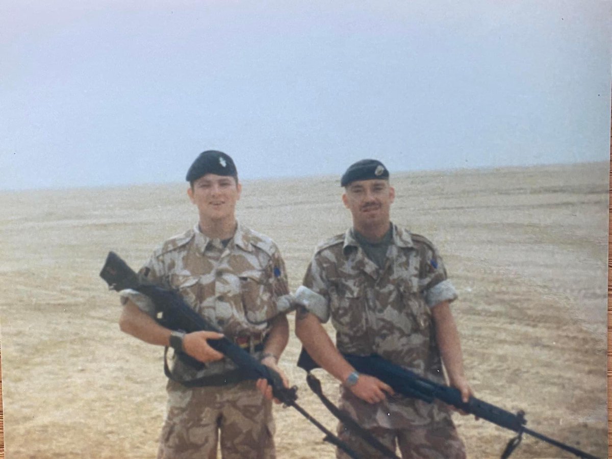 SMontgomerySHG's tweet photo. As Putin tries to take on the world, for some of us we remember the “End Ex” of the Gulf War Op Granby ground battle against another tyrant Saddam Hussein in 1991

I was a young 22 year old, but proud to have served 

Today we remember those who never came home

#lestweforget https://t.co/B6EphfQ4ZQ