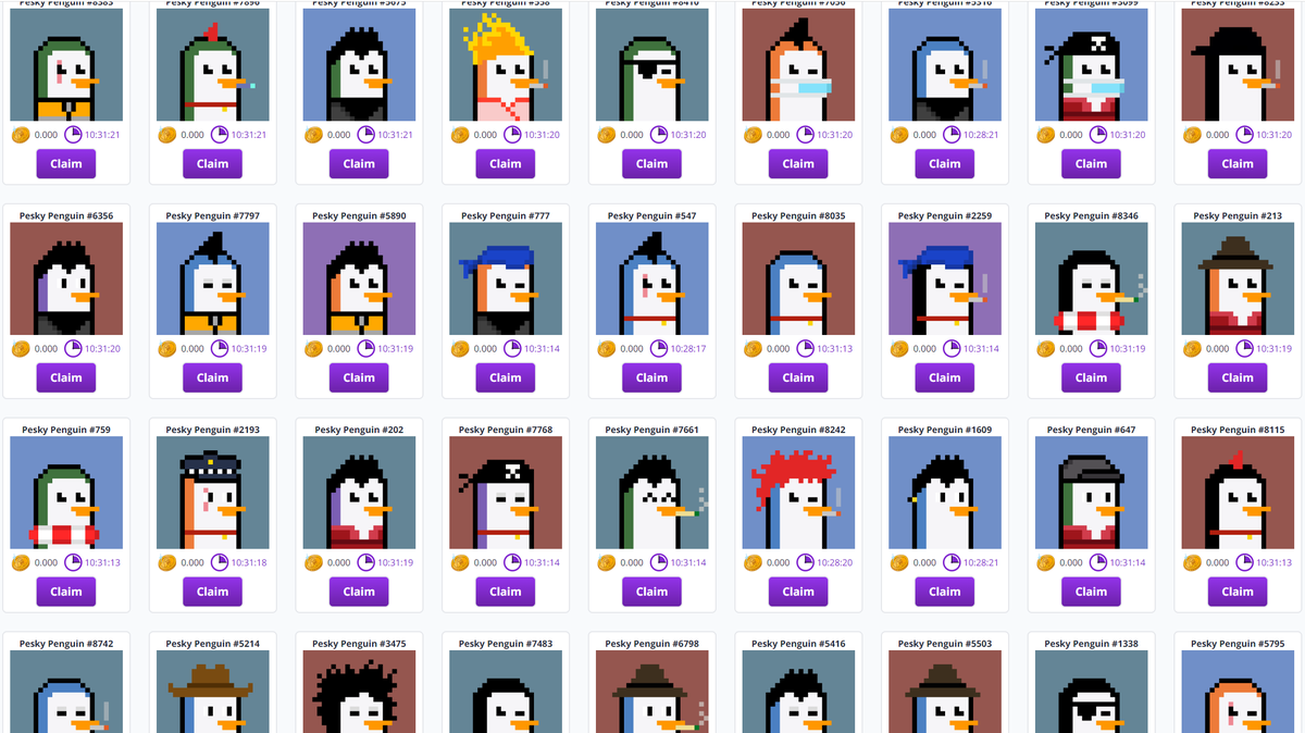 9x9x9eth's tweet photo. Any NFT that has a staking mechanism should mint on SOL, it's just so much smoother and cheaper for your holders to stake or any future gamify experience.  I have a thing with pengu for real, not only on ETH but also on SOL,  noot noot  @peskypenguins https://t.co/LCIUu12WcK