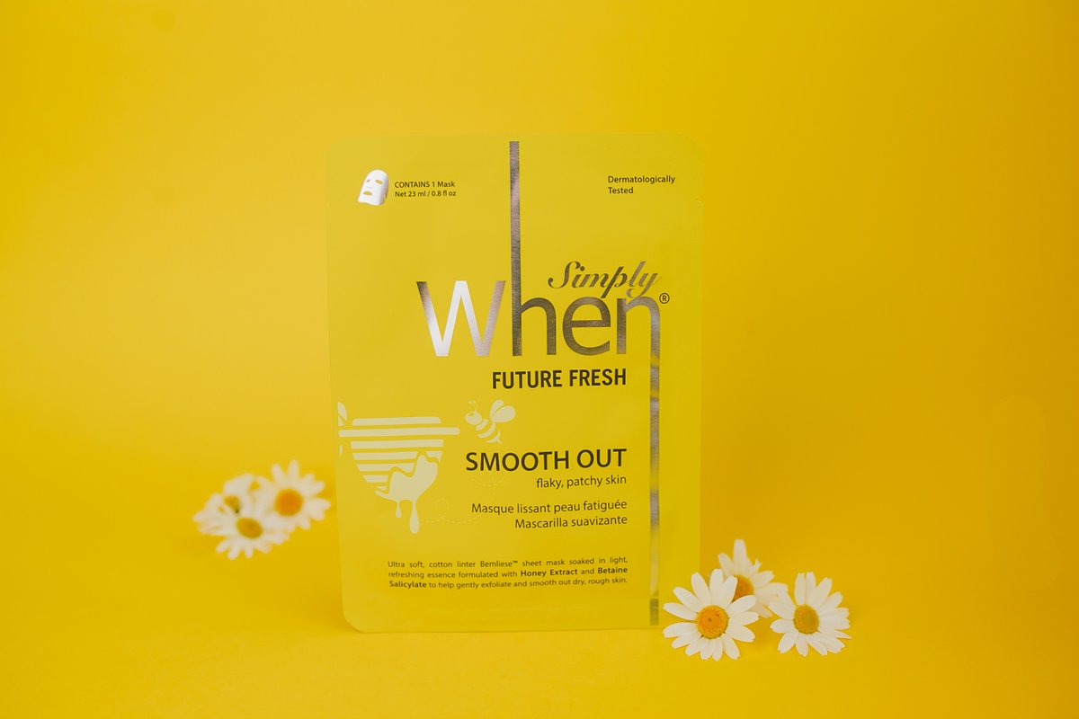 💛Happy #Maskingmonday! Smooth out dry and rough skin with the Simply When Future Fresh sheet mask that contains BHA and Honey Extract!🍯

#sheetmask #simplywhen #kbeauty #whenbeauty