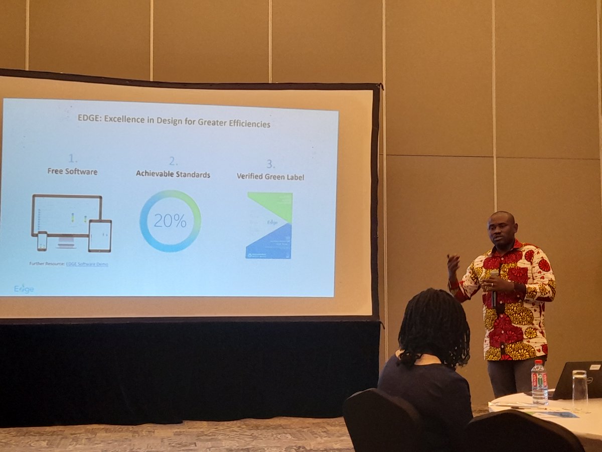 GHGreenSummit's tweet photo. We are at the IFC EDGE WORKSHOP with Ghana Infrastructure Investment Fund(GIIF),ongoing now in Accra. GIIF is collaborating with @edgebuildings on accelerating the adoption of green building practices via promotion of green building certification programs based on the EDGE system https://t.co/KztkLAU8bb