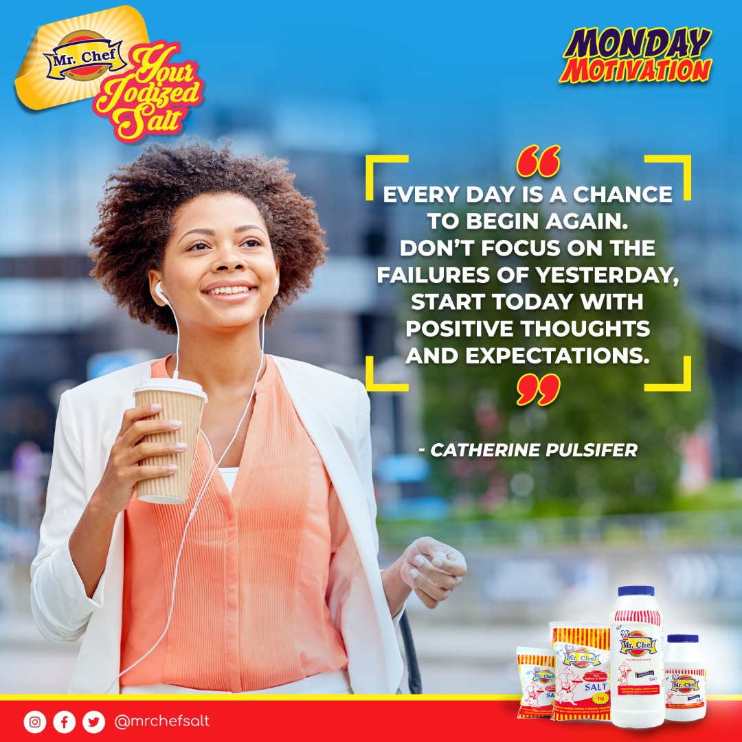 No matter what, do not give up on your expectations. Always thrive to get past the failures of yesterday and look forward. 

#MrChefSaltCares #MrChefSaltIsEverywhere #MotivationalMonday