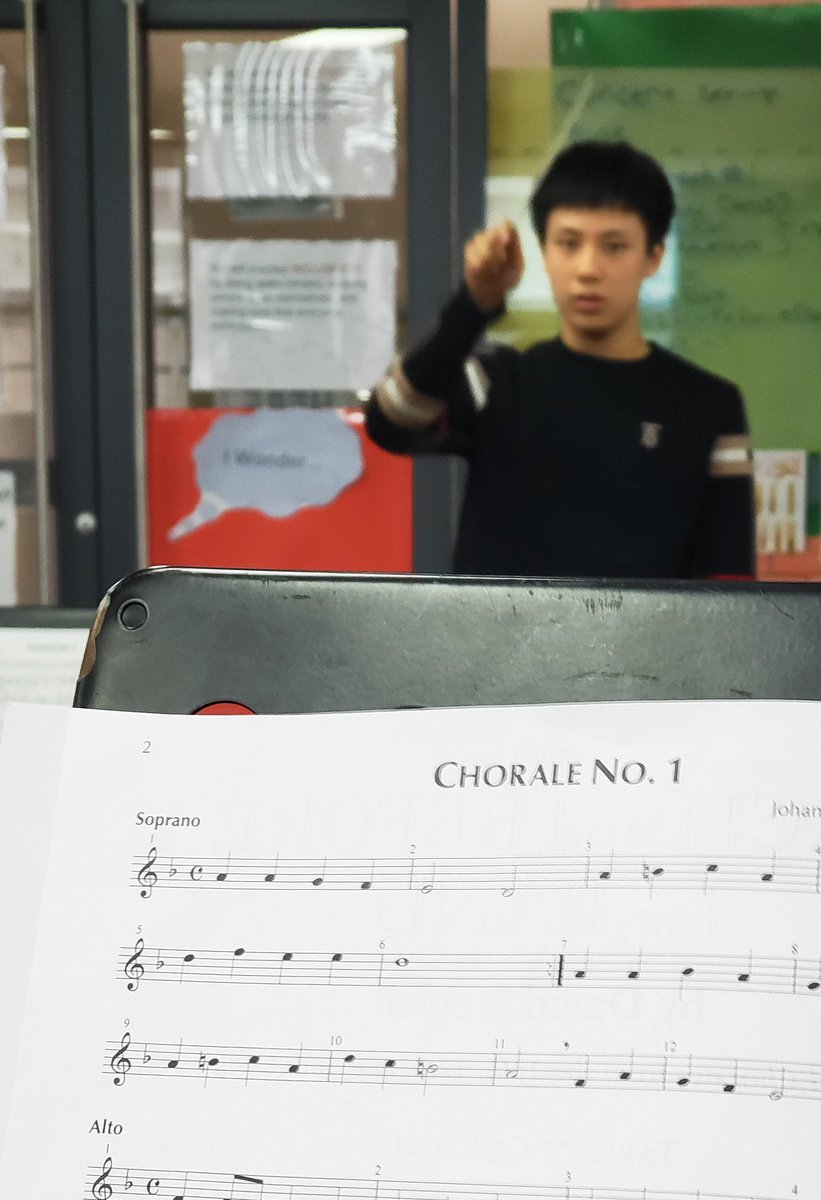 ExpatMusicEd's tweet photo. Loving utilizing student conductors with our new chorale books! #musiced #inquiry https://t.co/jYd6S7NJ3F