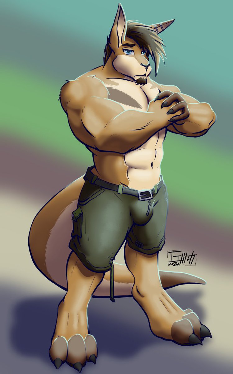 Okay but why is <a href="/wolfnroo/">Dart 🦘</a> so fucking handsome tho?? 
We a clean cat at twitch.tv/glitchav ! Tidying up channel redeems and community night. &lt;3 

#Furry #Twitch #Art #Stream #SoftPawbs #Live