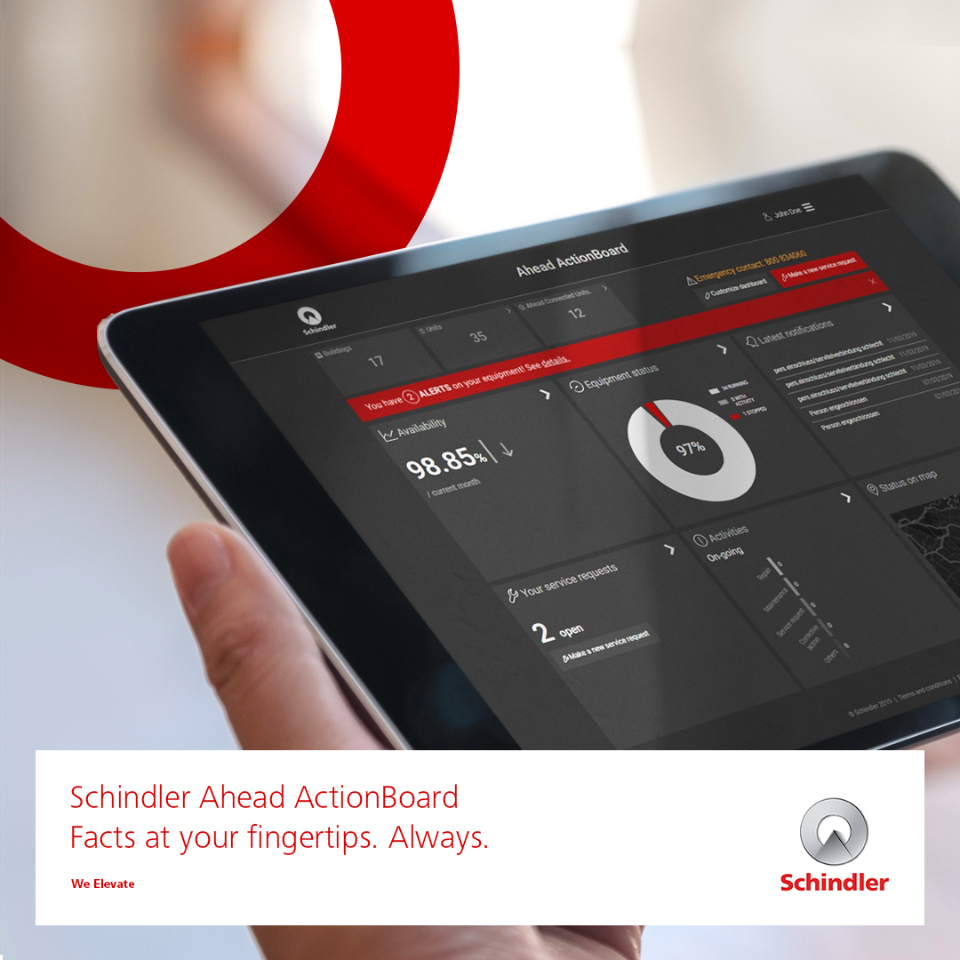 SchindlerIND's tweet photo. Access our #Schindler Ahead ActionBoard through your browser or dedicated app which helps you with live information on your elevators via push notification even when you are not on site.
Know More: https://t.co/XUFJubJVWh
#UrbanMobility #Ahead #ActionBoard #Elevators https://t.co/n27L7gkDei