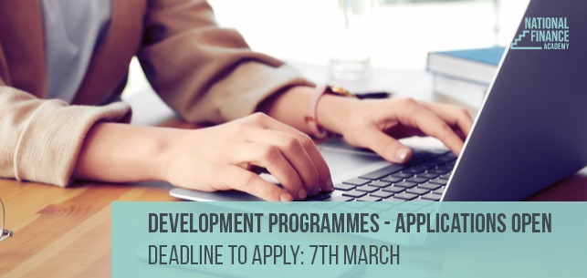 1 week to apply to the National Finance Academy's Career Development Programmes: ‘Career Shapers’ – for Bands 2-4 roles, ‘Career Developers’ – for Bands 5&amp;6, and ‘Career Progressors’ – for Bands 7-8b. Find out more and how to apply here: onenhsfinance.nhs.uk/programmes/

#NHSfinance