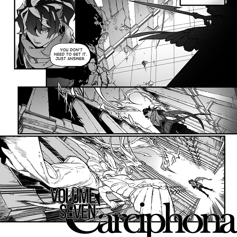more pages from book 7 of my webcomic CARCIPHONA!! the magic fight scenes in the cathedral were hell to draw so please perceive them, thank you ;_;🙏

help get book 7 printed at ✨https://t.co/4OOViUShW5 !! 