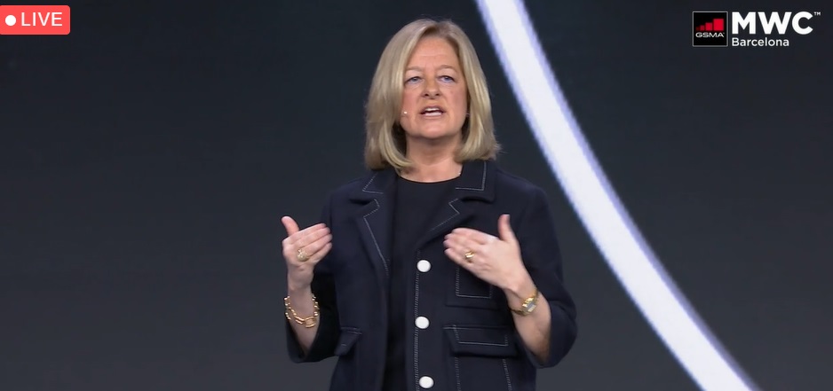GSMAEurope's tweet photo. I am optimistic about the future of our industry. Working collaboratively as an industry with regulators we have an opportunity to be the big tech enabler. We are mission-critical. Let’s together reinvent better! Allison Kirkby, 
President &amp; CEO, @TeliaCompany at #MWC22 https://t.co/MoX9p2RP3X