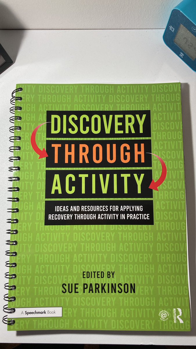 Thank you @MOHOspark for my copy of #discoverythroughactivity 📗 Really enjoyed the opportunity to share ideas from delivering #recoverythroughactivity in my previous roles and contribute to this complementary resource! Now to introduce the programme to @allofusinmind @swypftOT