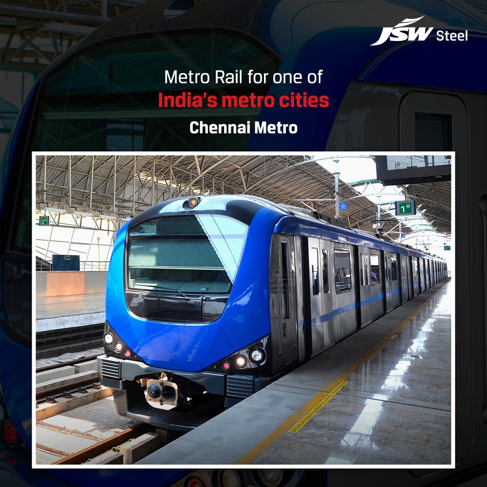 jswsteel's tweet photo. A populous city like Chennai needs an organized public transport service. This project is expected to reduce the commuting time for people by 75%. Our project seeks to fulfill a larger purpose & the Chennai Metro Rail is about to empower 600,000 people!
#MarvelsOfSteel #JSWSteel https://t.co/xC7AzRPcBk
