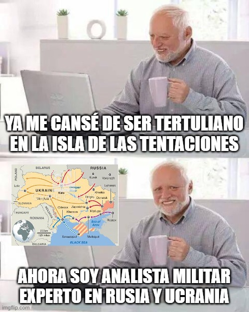 Hartazgo de Timelime. Rodeado ahora de analistas politico militares.