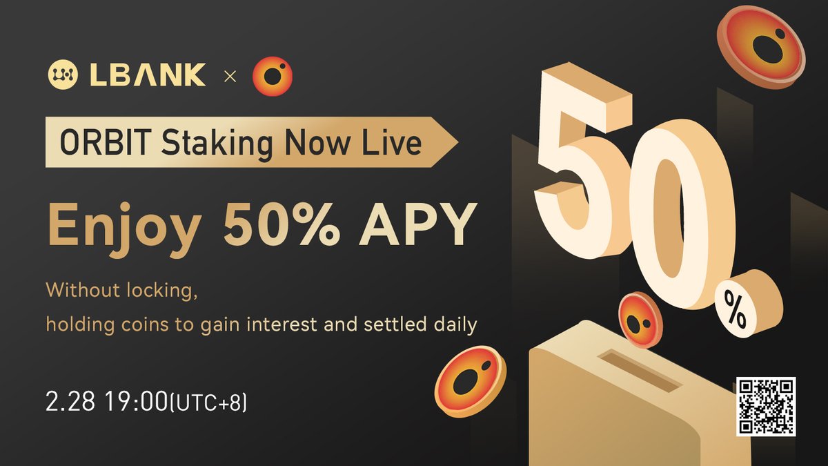 LBank.com (@lbank_exchange) on Twitter photo 💫 LBank will open ORBIT (<a href="/1stOnTheMoon/">First On The Moon ($ORBIT TOKEN)</a>) Staking with an Annualized Yield of 50%
Enjoy daily settled interests without locking your assets!
❤️ Details: bit.ly/3hqIxPA 💫 LBank will open ORBIT (<a href="/1stOnTheMoon/">First On The Moon ($ORBIT TOKEN)</a>) Staking with an Annualized Yield of 50%
Enjoy daily settled interests without locking your assets!
❤️ Details: bit.ly/3hqIxPA