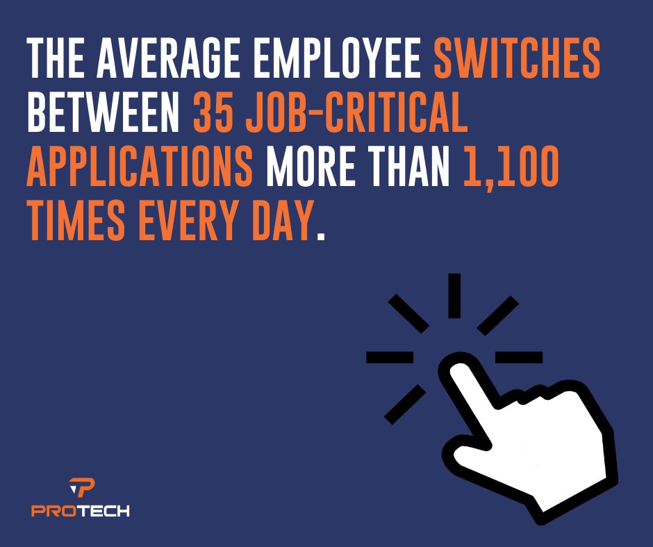 When employees spend a significant amount of time clicking between apps, it may be time for a new solution. With ProTech's technology consultation services, you can find software that fits your goals and budget. Learn more:
psgi.net/technology/