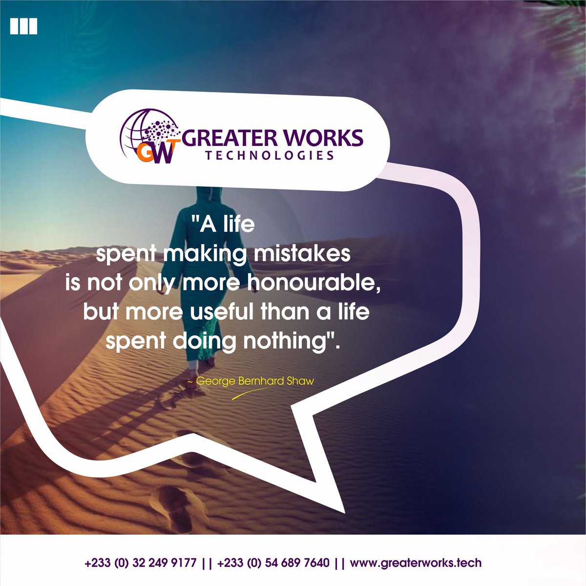 GreaterWorkTech's tweet image. As we begin a new week, start something if it fails you analyze where you went wrong and come out stronger rather than doing nothing.

#greaterworks #techgh #newtrends #technologies #explore #business #motivationday #newweek #happymonday