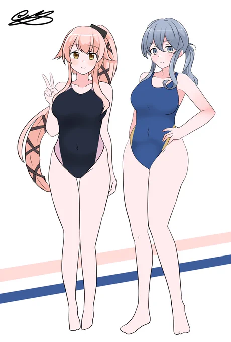 #今月描いた絵を晒そう
水着艦娘を描いていました 
