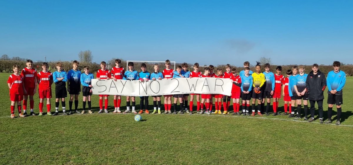 Our game at the weekend showing our support to the Ukraine. Ringwood Town Vs Highcliffe Hawks U14s