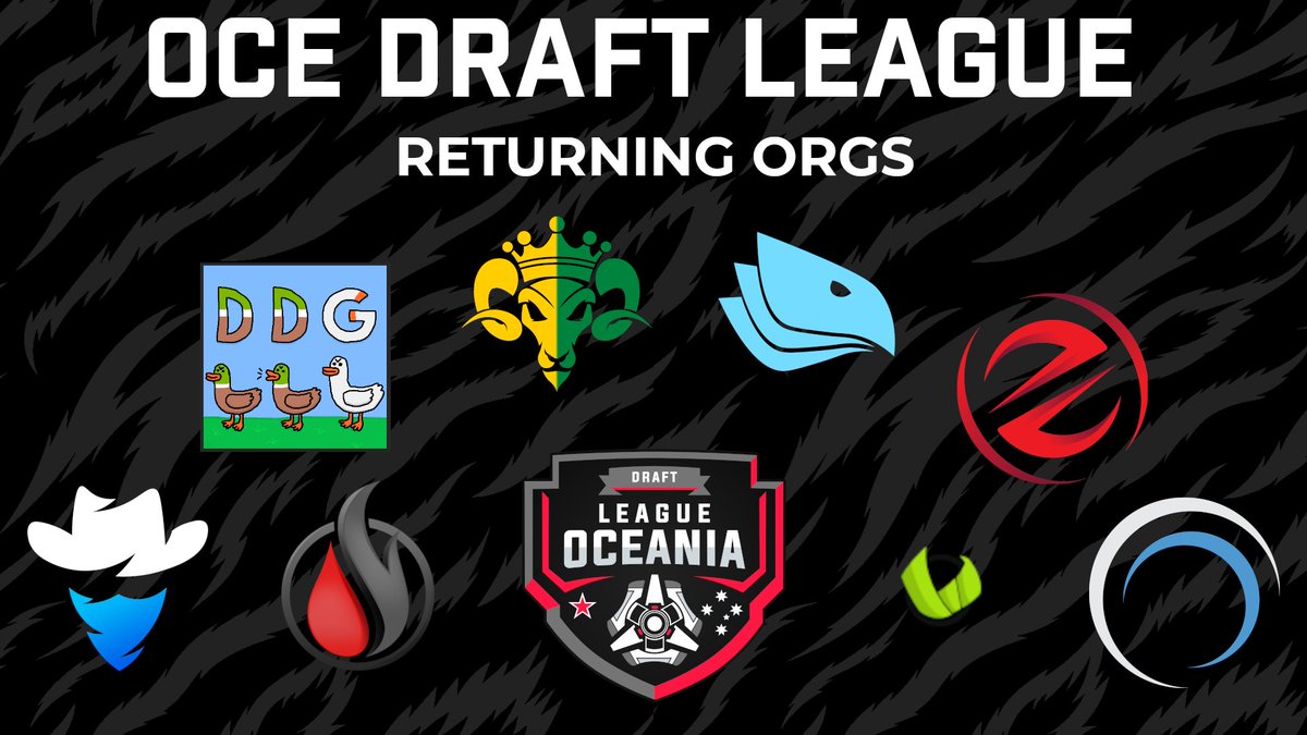 OCE Draft League (@ocedraftleague) on Twitter photo 🥳 ORGs are confirmed! Starting off with the returning orgs!
🤝 Welcome back to ODL for Season 4
<a href="/1620Kings/">1620 Kings</a>
<a href="/BlueBirdRivals/">BlueBird Rivals</a>
<a href="/DuckDuckGooseRL/">Duck Duck Goose</a>
<a href="/HazardESC/">Hazard</a>
<a href="/BanditsESC/">Bandits 🤠</a>
<a href="/SanguineOCE/">Sanguine Gaming Network</a>
<a href="/VillainsESC/">Villains Esports</a>
@EclipseEsportOC 🥳 ORGs are confirmed! Starting off with the returning orgs!
🤝 Welcome back to ODL for Season 4
<a href="/1620Kings/">1620 Kings</a>
<a href="/BlueBirdRivals/">BlueBird Rivals</a>
<a href="/DuckDuckGooseRL/">Duck Duck Goose</a>
<a href="/HazardESC/">Hazard</a>
<a href="/BanditsESC/">Bandits 🤠</a>
<a href="/SanguineOCE/">Sanguine Gaming Network</a>
<a href="/VillainsESC/">Villains Esports</a>
@EclipseEsportOC