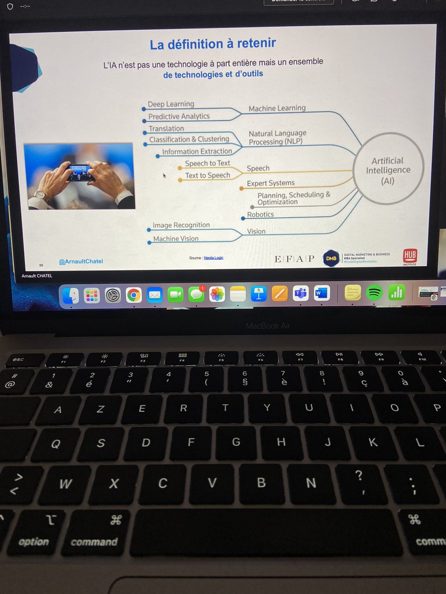 Cours sur l’#IA ce matin avec <a href="/ArnaultChatel/">Arnault Chatel</a> 

#MBADMB 
<a href="/VincentMontet/">Vincent MONTET</a>