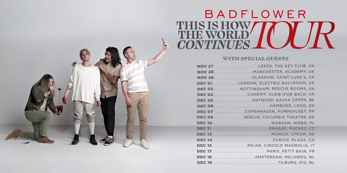 Badflower's tweet photo. Dear UK and EU
Told you
Tickets and VIP on-sale Friday March 4th
https://t.co/0xpSYt3HWD https://t.co/0o0mOjynPD