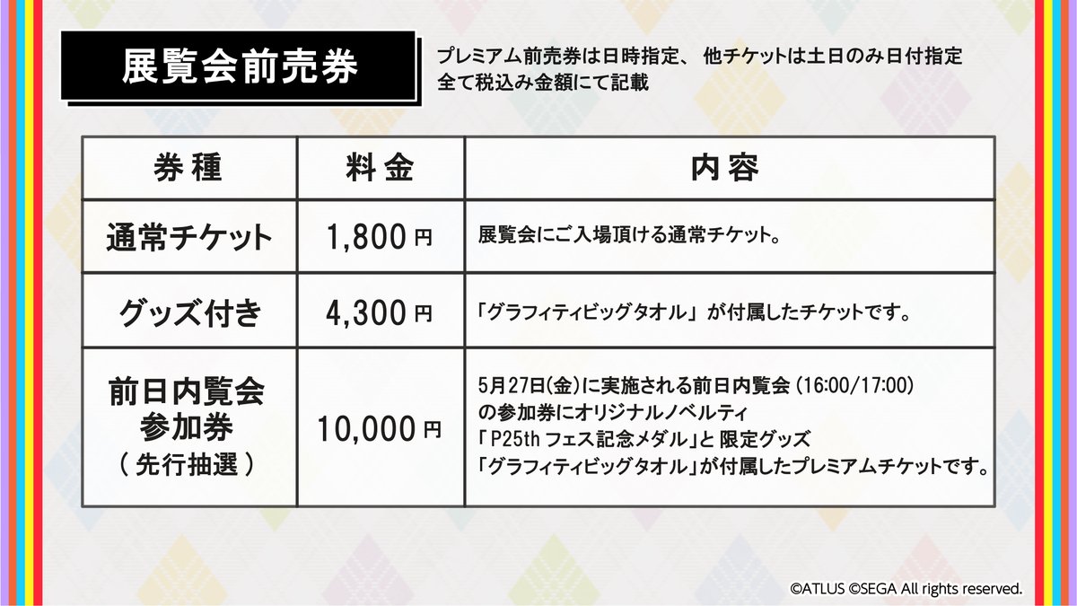 先行チケット限定グッズ