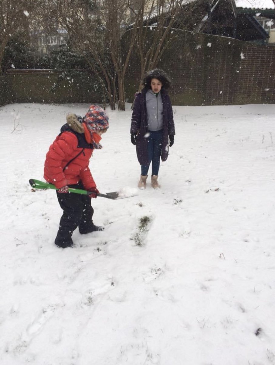 Outside Rollo Court on a snowy year.