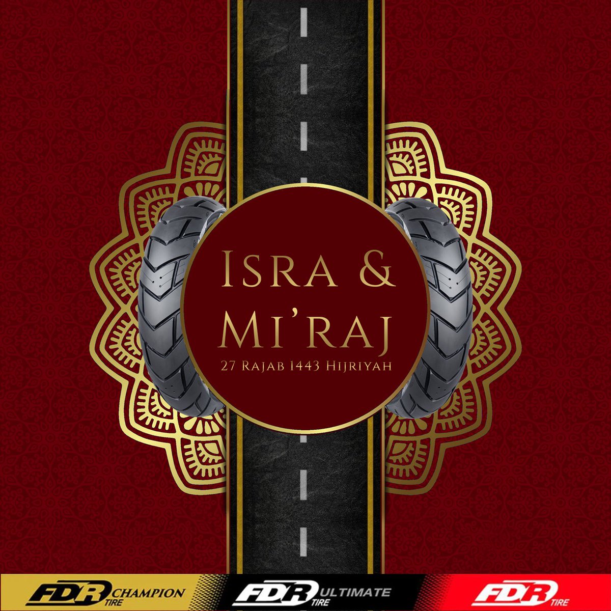 Selamat Isra Wal Mi'raj 2022. Marilah kita memperoleh kekuatan, kebijaksanaan, dan keyakinan yang lebih dalam tidak hanya untuk diri kita sendiri tetapi untuk orang-orang di sekitar kita. 
.
.
#fdrtire #pakaibanfdr #isramiraj