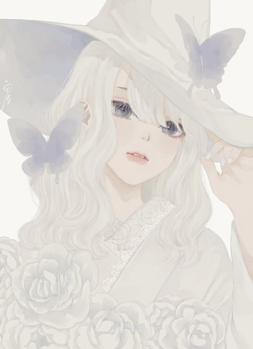 「flower white headwear」 illustration images(Oldest)｜21pages