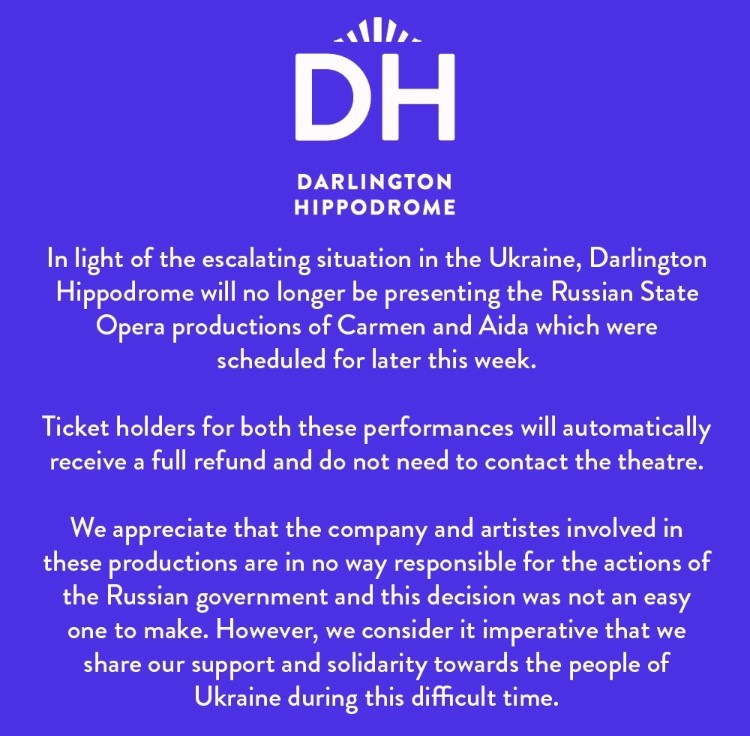 Please see below for information regarding the Russian State Opera productions of Carmen and Aida.