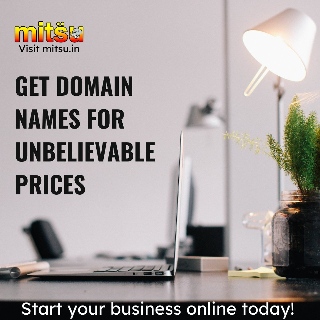 Start your online journey for most economic prices and with the largest Indian registrar with the trust of 30000+ corporates and businesses. Get domain names for unbelievable prices. Start your business online today with mitsu.in
#domainname #business #mitsu