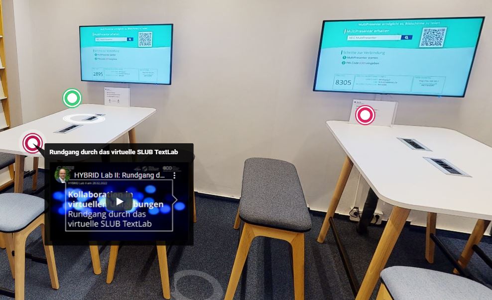 SLUBdresden's tweet image. Aktuell im @slubtextlab + virtuell: #HybridLab2. Dazu schalten lohnt sich!  Gerade stellt Kay-Michael Würzner im Livestream das #SLUBOpenScienceLab vor. Rundgang durchs 3D-Modell des TextLab bietet ebenfalls Input. Fazit im #SLUBlog von @AlexanderLasch folgt diese Woche!