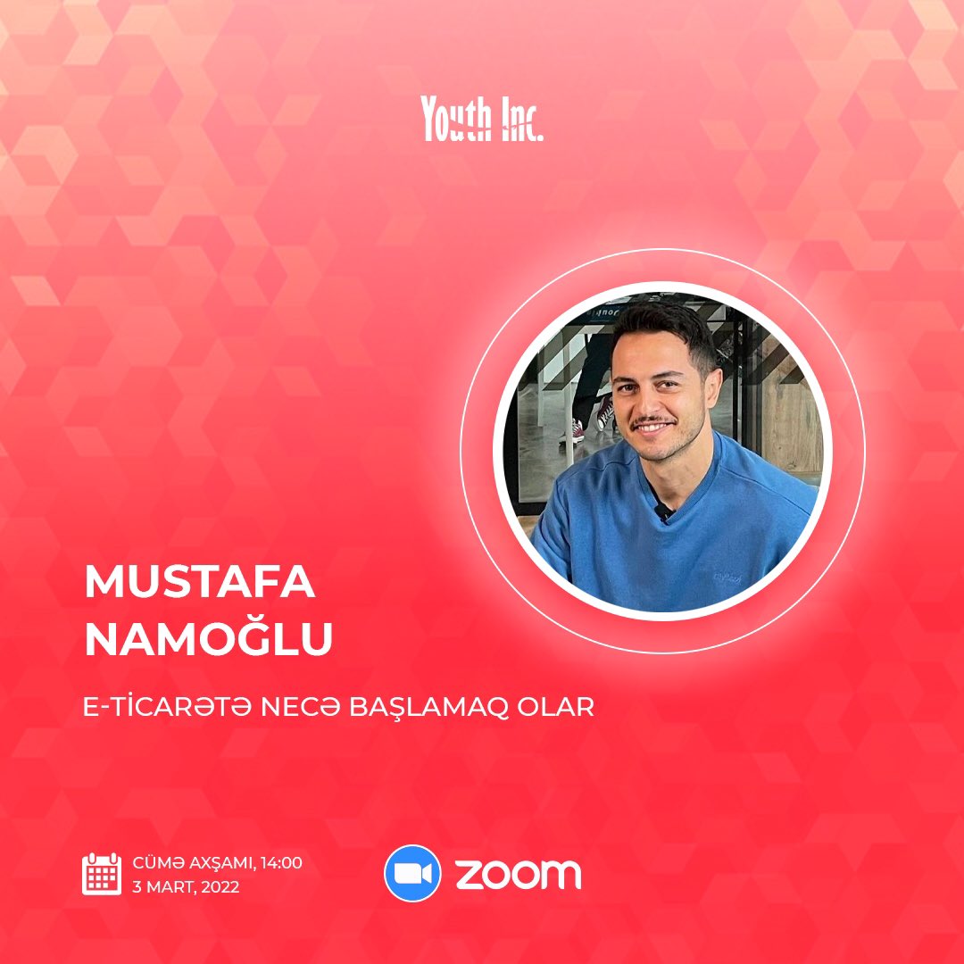 YouthIncAz's tweet photo. Mustafa Namoglu, who shows us the real parts of himself, his company and the concept of entrepreneurship on the YouTube channel "Kolay Değil", which many of you know and are eagerly waiting for their next video, this time will be a training for you! 

#YouthInc #ecommerce https://t.co/TidHdd5eF7