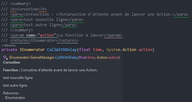 Alhomepage's tweet photo. Dans Visual Studio, on peut rédiger de la documentation directement dans le code et la mettre en forme. Merci l'IntelliSense.
#microsoft #VisualStudio #csharp #unity https://t.co/eTkMdL45lc
