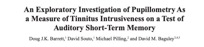 Q: why is there no objective measure of the intrusiveness of #tinnitus ?
A: we are working on it!

Abstract:
pubmed.ncbi.nlm.nih.gov/35213470/