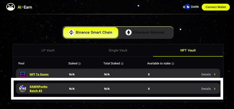 🔥DAMNPunks #3 released
Only 250,000DAMN each💥
it enjoys a separate staking pool🌊
NFT Market ➡️app.damncool.io/#/recommend

✅Airdrops from time to time～
✅NFT stake started, stake to earn~
✅After 1200 DAMNPunks are sold out, we will unlock the NFT equity pool fee dividend
#NFT
