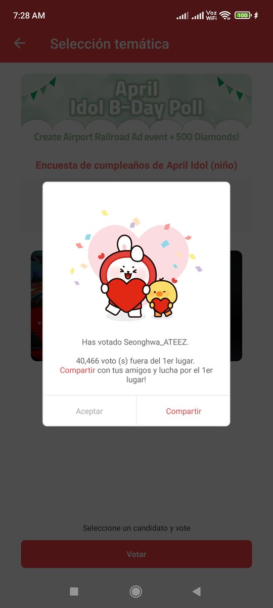 minkitito's tweet photo. Vayan a votar #ATEEZ #에이티즈 @ATEEZofficial https://t.co/n6as12fW5i