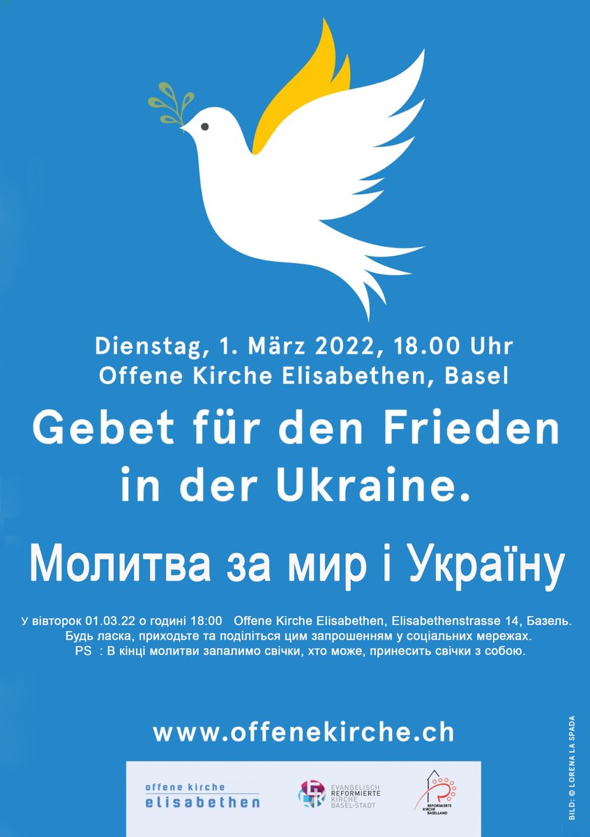 OffeneKirche's tweet photo. Morgen Abend 1800: Friedensgebet in der @OffeneKirche Stille, Musik, Gebete, Kerzenmahnwache im Anschluss ... https://t.co/TZcvc6tuZT