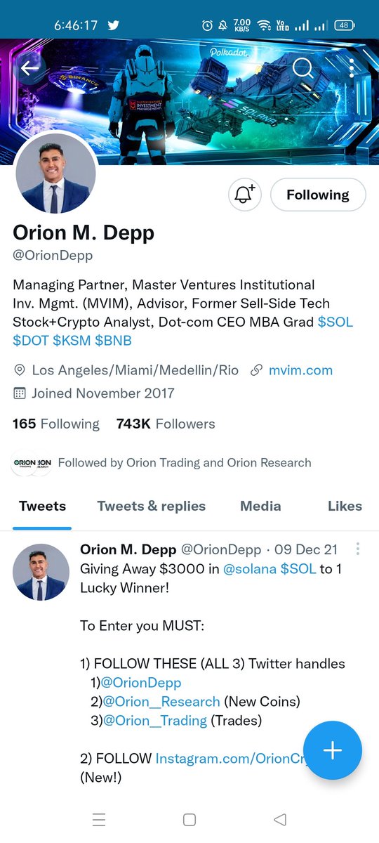 indayjonalou's tweet photo. @OrionDepp @solana @Orion__Research @Orion__Trading Done https://t.co/OirnQUDru2